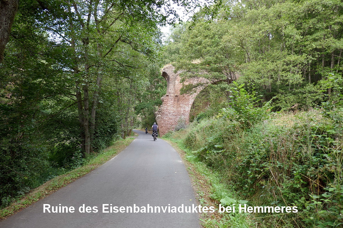 Radweg Hemmeres Viadukt Ruine